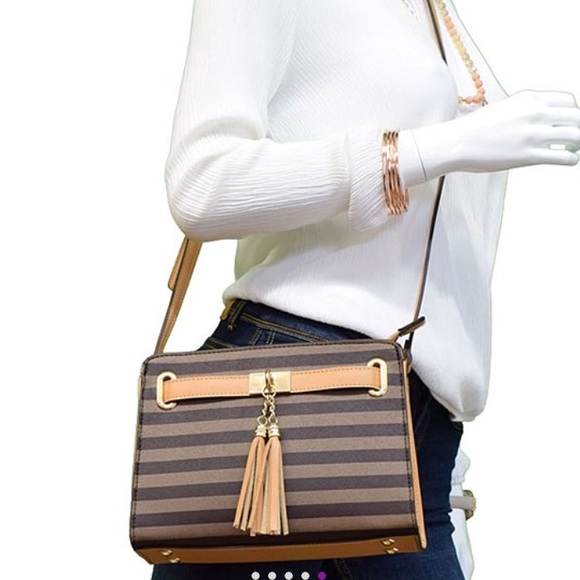 Adrienne Vittadini Striped Crossbody Bag - Picture 5 of 6